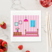 Serviette En Papier Papier de chambre rose