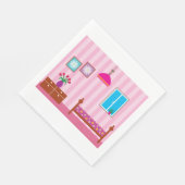 Serviette En Papier Papier de chambre rose (Coin)