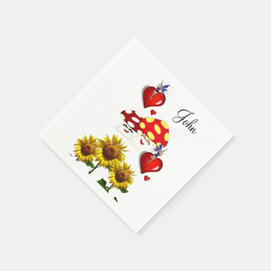 Serviette En Papier Papier de champignon de tournesol (Coin)