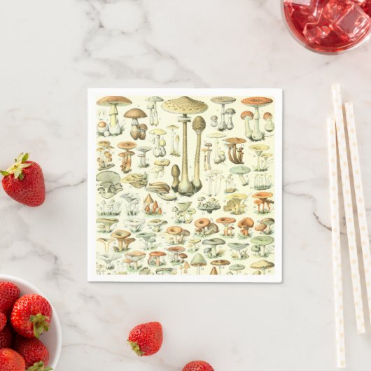 Serviette En Papier Papier de champignons Napkin (En situation)