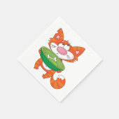 Serviette En Papier Papier de chat affamé (Coin)