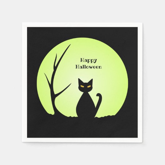 Serviette En Papier Papier de chat Horreur Napkin (Devant)