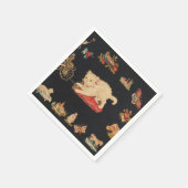 Serviette En Papier Papier de chat Kitty Needlepoint Napkin (Coin)