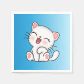 Serviette En Papier Papier de chat Napkin (Devant)
