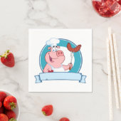 Serviette En Papier Papier de chef de porc (En situation)