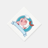 Serviette En Papier Papier de chef de porc (Coin)