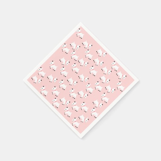 Serviette En Papier Papier de chèvre rose (Coin)
