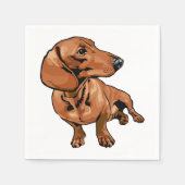 Serviette En Papier Papier de chien Brown (Devant)