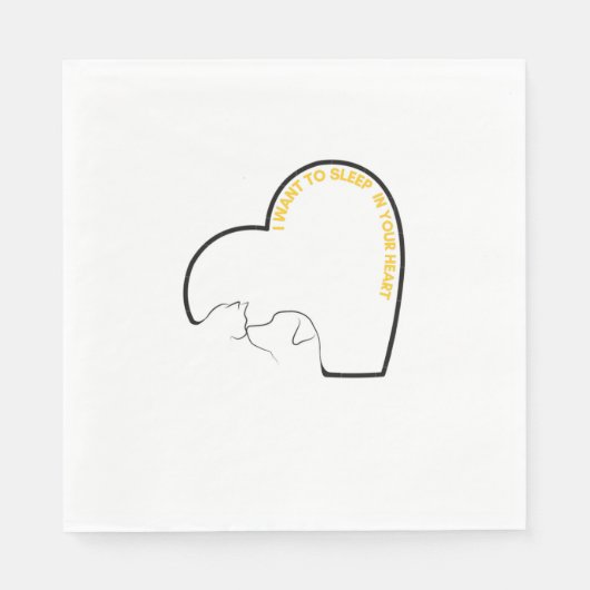 Serviette En Papier Papier de chien et de chat (Devant)