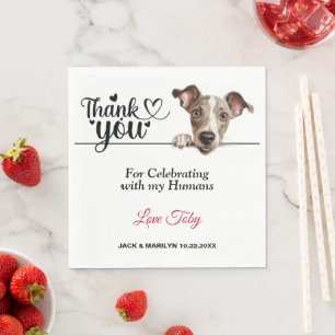 Serviette En Papier Papier de chien gris italien Napkin