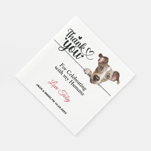 Serviette En Papier Papier de chien gris italien Napkin (Coin)