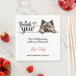 Serviette En Papier Papier de chien Keeshond Napkin