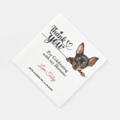 Serviette En Papier Papier de chien Miniature Pinscher (Coin)