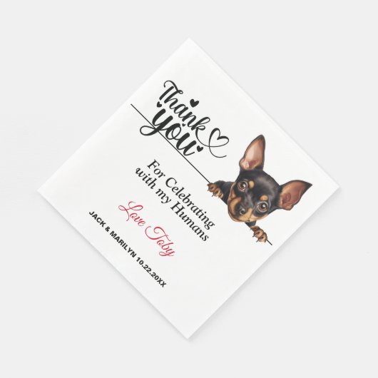 Serviette En Papier Papier de chien Miniature Pinscher (Coin)