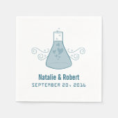 Serviette En Papier Papier de chimie bleu doux (Devant)