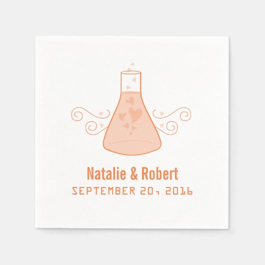 Serviette En Papier Papier de chimie douce orange (Devant)