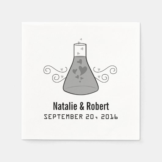 Serviette En Papier Papier de chimie gris-doux (Devant)