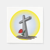 Serviette En Papier Papier de cimetière Grave Cross (Devant)