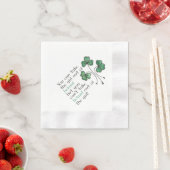 Serviette En Papier Papier de citation irlandaise Shamrock verte servi (En situation)