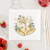 Serviette En Papier Papier de cloches de Noël Napkin (En situation)