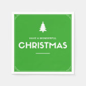 Serviette En Papier Papier de Cocktail de Noël serviettes, vert (Devant)