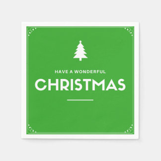 Serviette En Papier Papier de Cocktail de Noël serviettes, vert