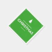Serviette En Papier Papier de Cocktail de Noël serviettes, vert (Coin)