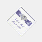 Serviette En Papier Papier de coeur bleu violet Infinité (Coin)