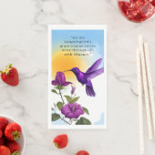 Serviette En Papier Papier de colibri pourpre Napkin (En situation)