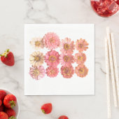 Serviette En Papier Papier de collage Zinnia Napkin (En situation)