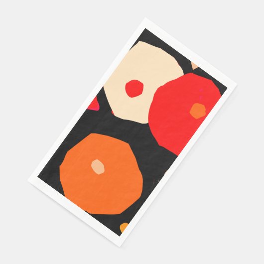 Serviette En Papier Papier de conception à teinte chaude (Coin)