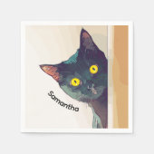 Serviette En Papier Papier de conception de chat de Pékin (Devant)