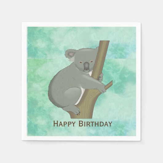 Serviette En Papier Papier de conception de l'ours Koala Napkins (Devant)