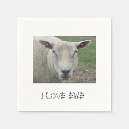 Serviette En Papier Papier de conception de mouton (Devant)