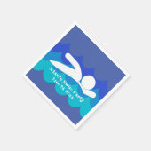 Serviette En Papier Papier de conception de nage (Coin)