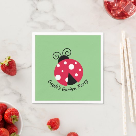 Serviette En Papier Papier de conception Ladybug (En situation)