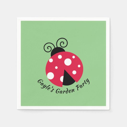 Serviette En Papier Papier de conception Ladybug (Devant)