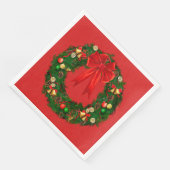 Serviette En Papier Papier de couronne de Noël (Coin)