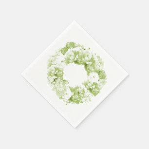 Serviette En Papier Papier de couronne vert céleri monochromatique