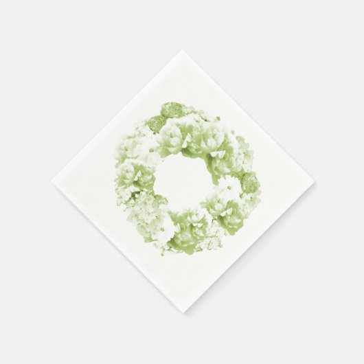 Serviette En Papier Papier de couronne vert céleri monochromatique (Coin)