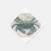 Serviette En Papier Papier de crabe bleu (Coin)