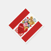 Serviette En Papier Papier de crème glacée et ours de Saint Valentin r (Coin)