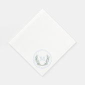 Serviette En Papier Papier de crête bleu Laurel (Coin)