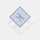 Serviette En Papier Papier de crevette bleu Napkin (Coin)