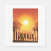 Serviette En Papier Papier de danse de fête d'été (Devant)