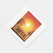 Serviette En Papier Papier de danse de fête d'été (Coin)