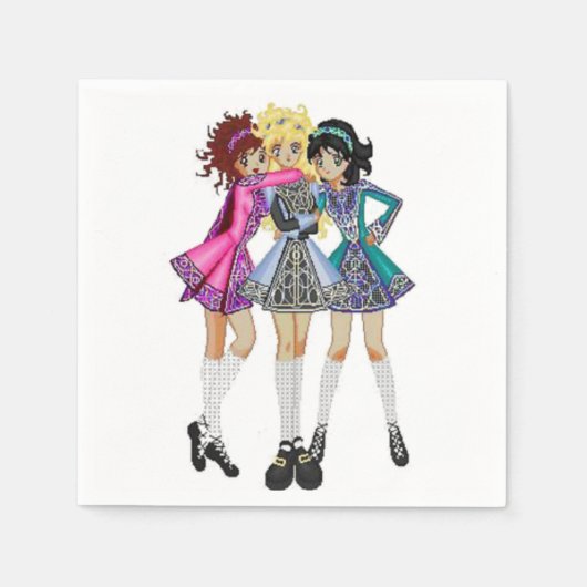 Serviette En Papier Papier de danse irlandais (Devant)