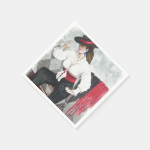 SERVIETTE EN PAPIER PAPIER DE DANSEURS ESPAGNOL FIERT NAPKINS