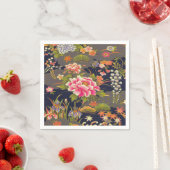 Serviette En Papier Papier de découpage floral Sage Green Japonais Kim (En situation)