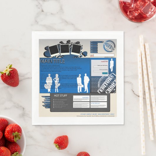 Serviette En Papier Papier de disposition du site Web serviettes (En situation)